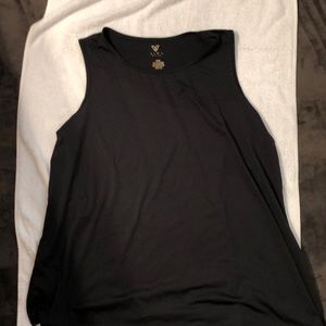Black tank top with Perforated details around neck